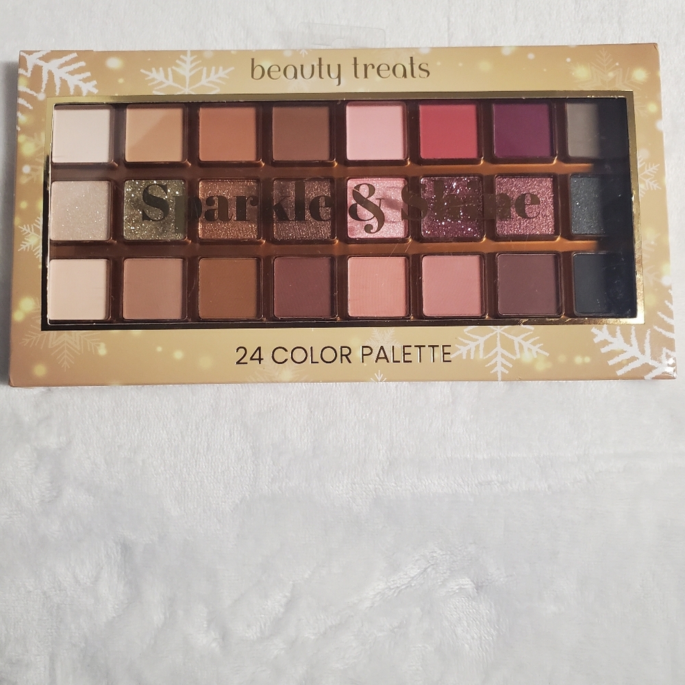 24-Color Eyeshadow Palette - Pink, Brown, Gold